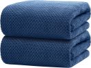 Bath Towels Pack of 2, (27 x 54 Inches) Microfiber Ultra Soft Highly Absorbent Bath Towel Set, Lightweight and Quick Drying Towels for Body, Sport