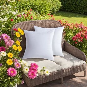 White square pillows (2-pack with bubble wrap) suitable for bed cushions, 18*18 inches, sofa cushions, patio cushions, cushion inserts, breathable