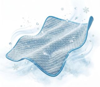 Dog Cooling Mat for Small Pets Up to 11 lbs, 19.7"x15.7" - Gel Free Ice Silk Self-Cooling Pad, Non-Slip Portable Summer Pet Bed for Kittens Puppies
