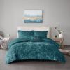 King/Cal King Velvet Comforter Set with Throw Pillow
