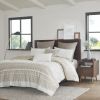 Full/Queen 3 Piece Cotton Duvet Cover Set with Chenille Tufting