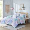 Twin/Twin XL Watercolor Tie Dye Printed Comforter Set with Throw Pillow