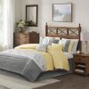 Embroidered 7 Piece Comforter Set Yellow King