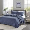 3 Piece Quilt Set Navy King/Cal King