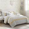 6 Piece Cotton Percale Quilt Set with Throw Pillows Yellow King/Cal King