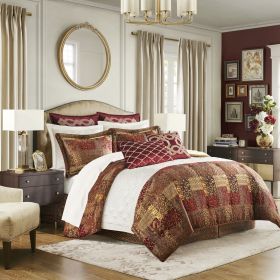4 Piece Brown Comforter Set Brown King