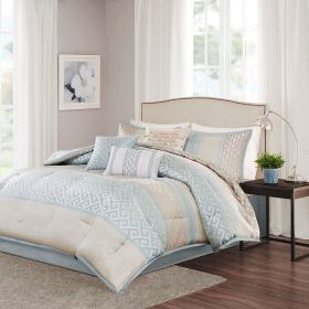 7 Piece Comforter Set Aqua King