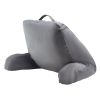 Reading Pillow, Standard Size Bed Pillow with Shredded Memory Foam, Back Pillow with 3 Pockets and Washable Short Velvet Cloth, Top with Handle