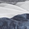 Stripe Comforter Set with Bed Sheets Blue/Grey Twin