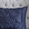 7 Piece Tufted Comforter Set Navy Cal King