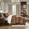 4 Piece Brown Comforter Set Brown King