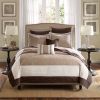 7 Piece Quilt Set with Euro Shams and Throw Pillows Beige Full/Queen