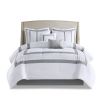 8 Piece Embroidered Comforter Set White King