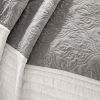7 Piece Quilt Set with Euro Shams and Throw Pillows Black Full/Queen