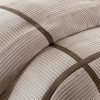 7 Piece Micro Corduroy Comforter Set Taupe Cal King