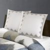 Cotton Embroidered Euro Sham White Euro Sham