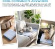 Dog Cooling Mat for Small Pets Up to 11 lbs, 19.7"x15.7" - Gel Free Ice Silk Self-Cooling Pad, Non-Slip Portable Summer Pet Bed for Kittens Puppies