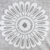 Cotton Embroidered Decorative Square Pillow Grey 20x20"
