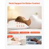 Bed Pillow for Sleeping, Queen Size Luxury Quality Hotel Pillow with Memory Foam Fill, Supportive & Adjustable, Includes Natural Firber Pillowcase
