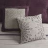 7 PC Pieced Faux Suede Comforter Set Purple Queen