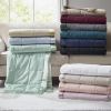 Lightweight Down Alternative Blanket with Satin Trim Black Full/Queen