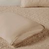 3 Piece Split Corner Pleated Quilted Bedspread Khaki King