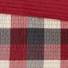 6 Piece Printed Herringbone Quilt Set with Throw Pillows Red Full/Queen