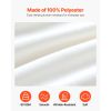 Wrap Around Bed Skirt, 15 in Drop, White Dust Ruffle Queen Size, Three Sides Adjustable Bedskirt with Easy Fit Elastic Strap