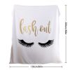 1pc Long Eyelashes Printed Throw Blanket Plush Fluffy Flannel Fleece Blanket Soft Throws for Sofa Couch and Bed