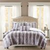 Full/Queen 4PC Faux Fur Comforter Set