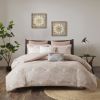 Cotton Jacquard Comforter Set Blush Full/Queen