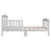 Wooden Baby Toddler Bed Children Bedroom Furniture with Safety Guardrails White