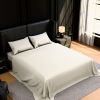 Bedding Queen Bed Sheets Set - 4 Piece Bedding - Brushed Microfiber - Shrinkage and Fade Resistant - Easy Care (Queen, White)