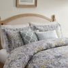5 Piece Cotton Duvet Cover Set Grey Full/Queen