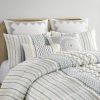 Cotton Printed Comforter Set with Chenille White/Navy King/Cal King
