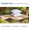 White square pillows (2-pack with bubble wrap) suitable for bed cushions, 18*18 inches, sofa cushions, patio cushions, cushion inserts, breathable