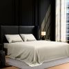 Bedding Queen Bed Sheets Set - 4 Piece Bedding - Brushed Microfiber - Shrinkage and Fade Resistant - Easy Care (Queen, White)