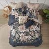8 Piece Cotton Comforter Set Navy King