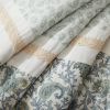 9 Piece Cotton Percale Comforter Set Aqua Cal King