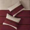 7 PC Pieced Faux Suede Comforter Set Red Queen