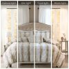 King 4PC Faux Fur Comforter Set
