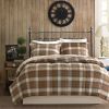 Full/Queen Classic Quilting Soft and Cozy Microfiber Solid Reverse Down Alternative Comforter Set