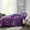 Full/Queen Velvet Comforter Set with Throw Pillow