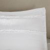 5 Piece Ruffled Comforter Set White Cal King