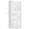 Portable Wardrobe Closet, Folding Bedroom Armoire, Clothes Hanging Storage Rack, Hanging Rod, Magnet Doors, White