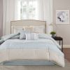 7 Piece Comforter Set Aqua Queen