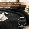 Black 2-Piece & 3-Piece Bedding Comforter Set – Twin/Queen/King – Soft Microfiber