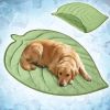 Dog Cooling Mat, Ginkgo Leaf Shape, Pet Pad with Cooling Nylon & Soft Fleece, Q-Max > 0.4 Reversible All Season Blanket for Dogs & Cats