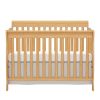 Baby Crib 5-in-1 Convertible, Wood Crib Converts to Toddler Bed, Daybed and Full-Size Bed, Non-Toxic Finishes