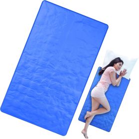 Cooling Pad Mat for Bed Cooling Mattress Pad Gel for Sleep, Summer Hot Flashes, Adult, Pets, No Water or Electricity Required(Plain,48 x 28 Inch) (Color: Blue)
